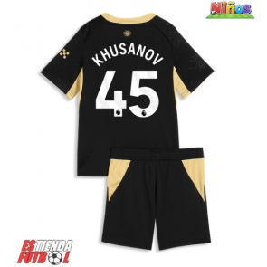 Manchester City Abdukodir Khusanov #45 Segunda Equipación Niños 2026-27 Manga Corta (+ Pantalones cortos)